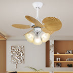 Liora Colorful Glass Ceiling Fan Light