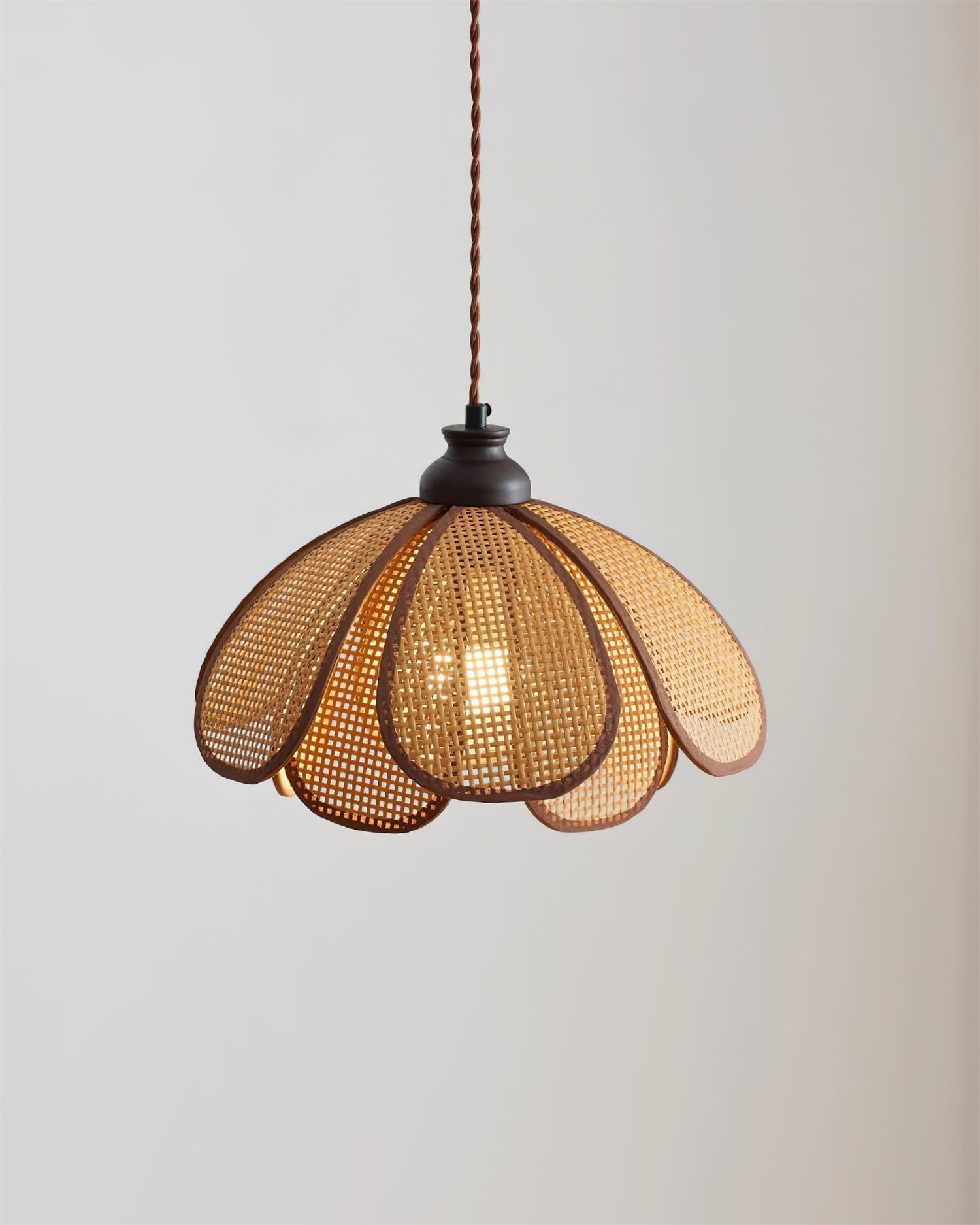 Capelina Pendant Lamp Rattan Petal Weave