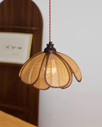 Capelina Pendant Lamp Rattan Petal Weave