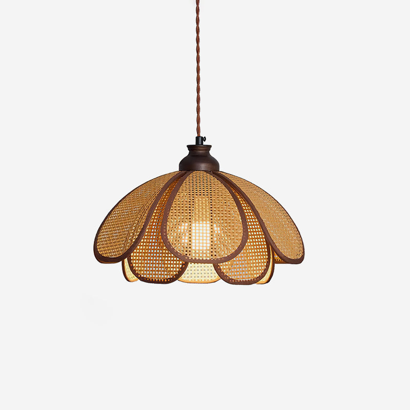 Capelina Pendant Lamp Rattan Petal Weave