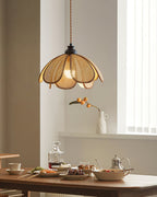 Capelina Pendant Lamp Rattan Petal Weave