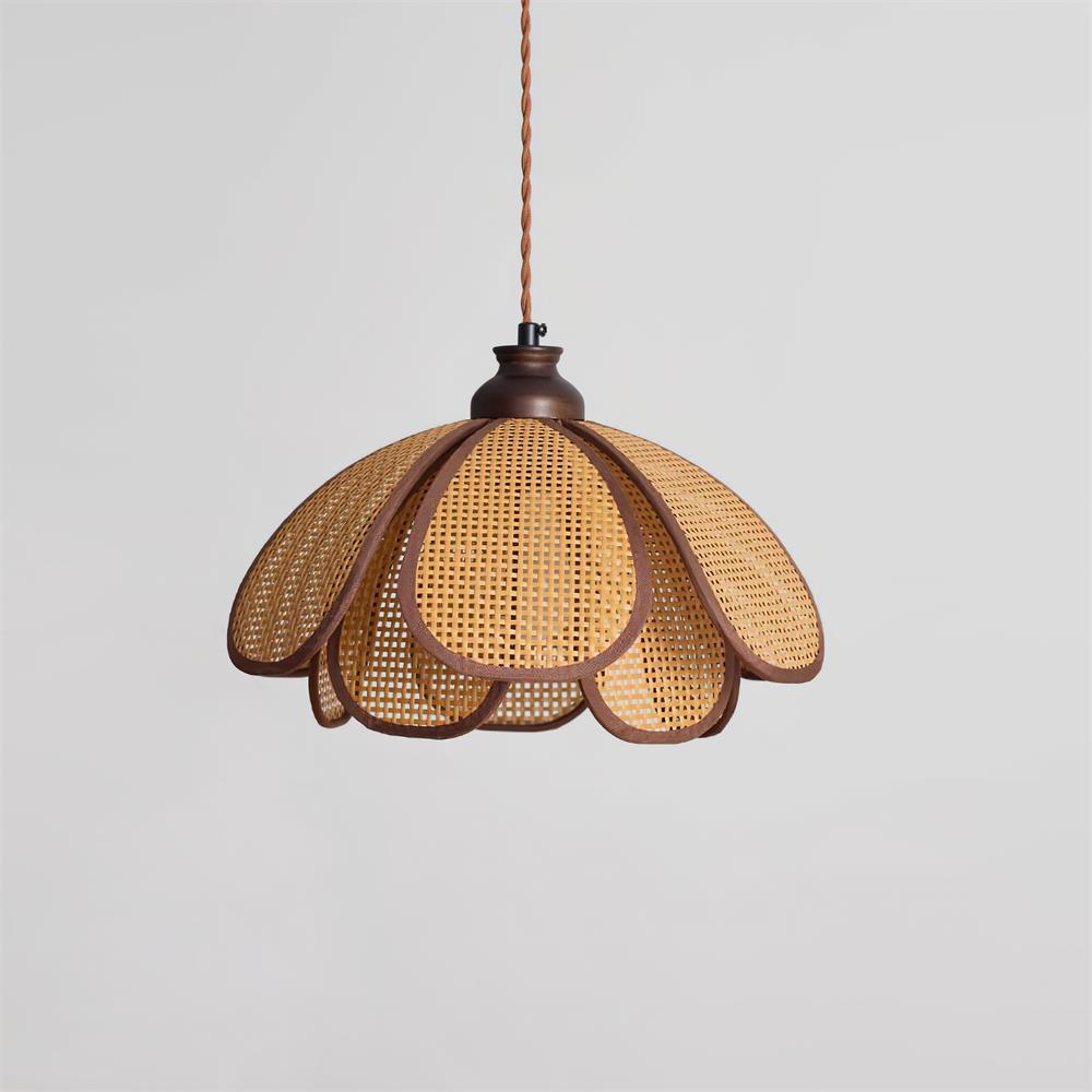 Capelina Pendant Lamp Rattan Petal Weave