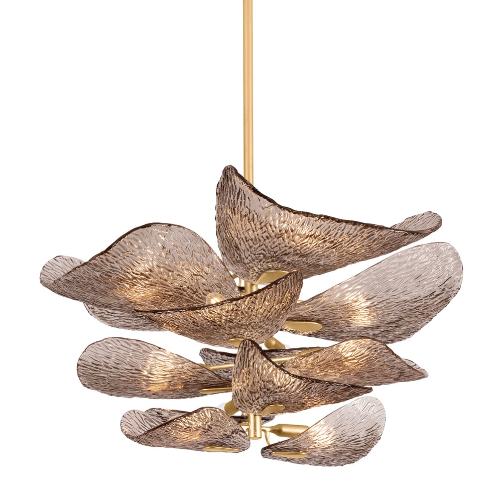 Cardiff Modern Metal & Glass Chandelier