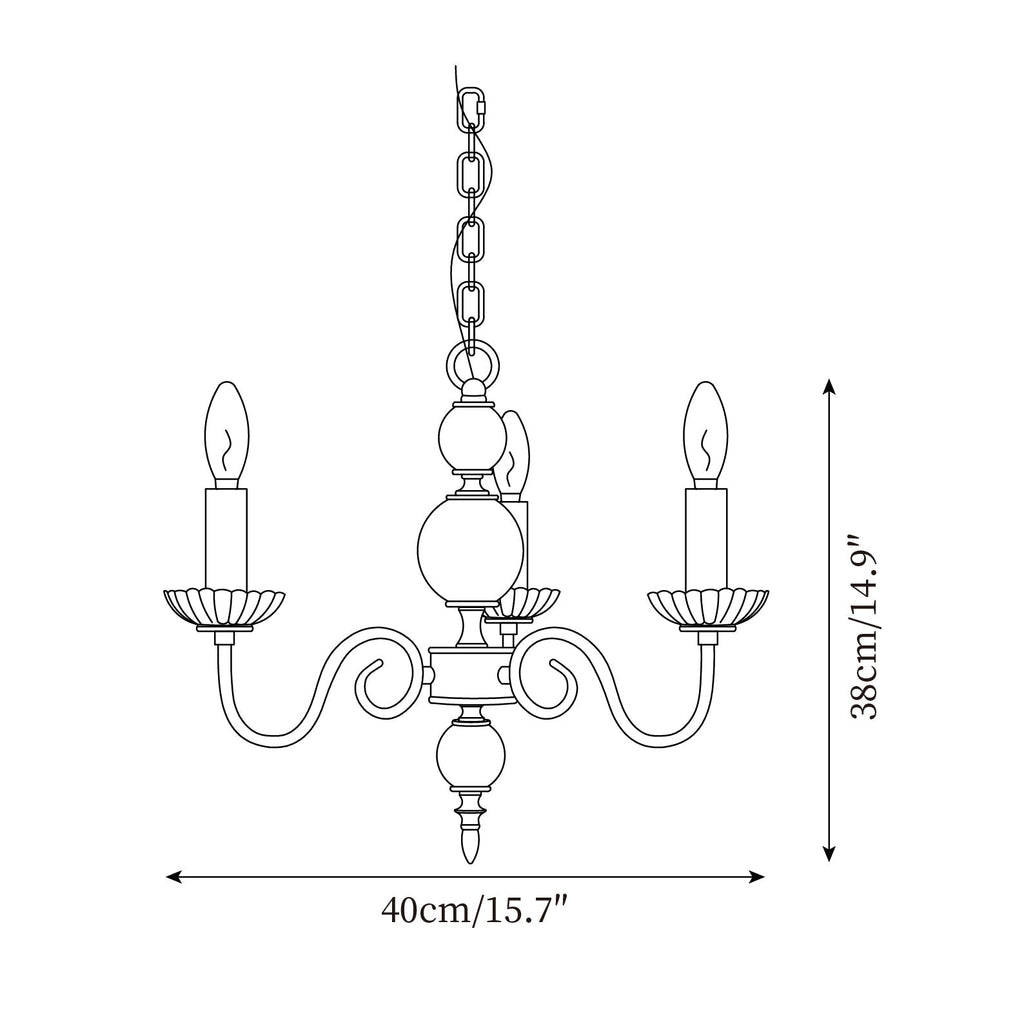 Carlita Chandelier Gold Curved Candle Arms