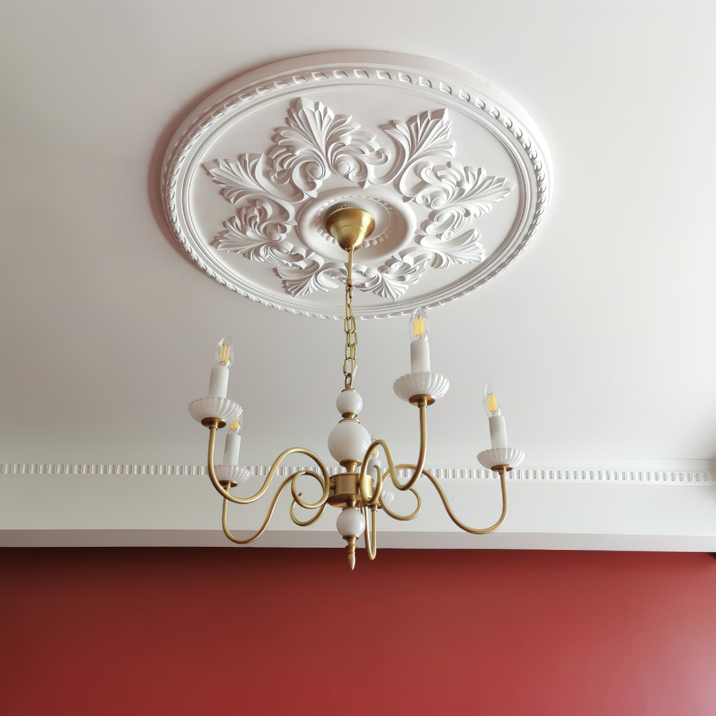 Carlita Chandelier Gold Curved Candle Arms