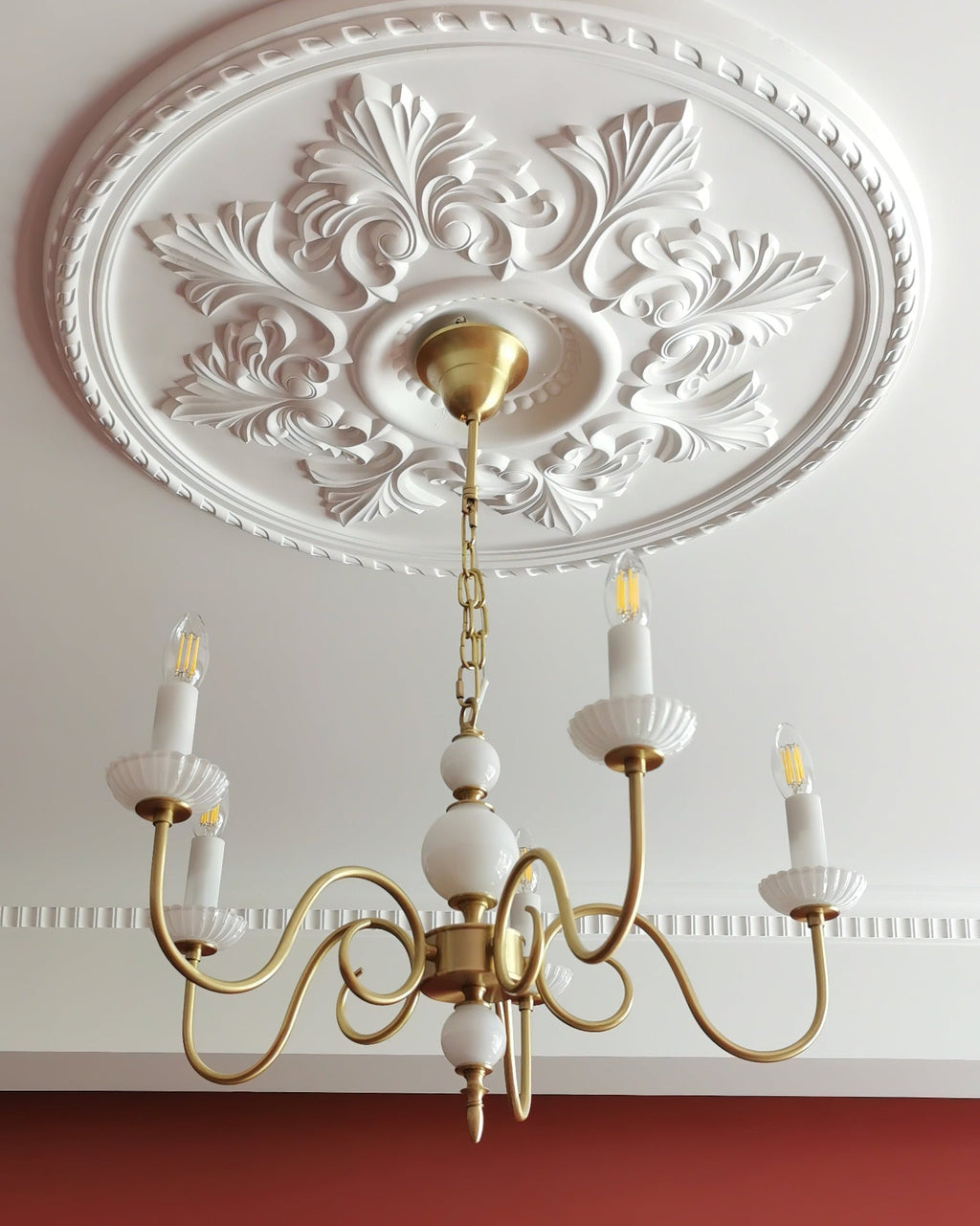 Carlita Chandelier Gold Curved Candle Arms
