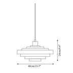 Pendant Lamp Rustic & Wood with Layered Shade Modern