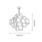 Carmosa Chandelier with Glass Disc Cascade