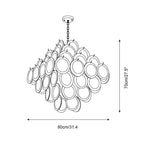 Carmosa Chandelier with Glass Disc Cascade