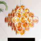 Carmosa Chandelier with Glass Disc Cascade