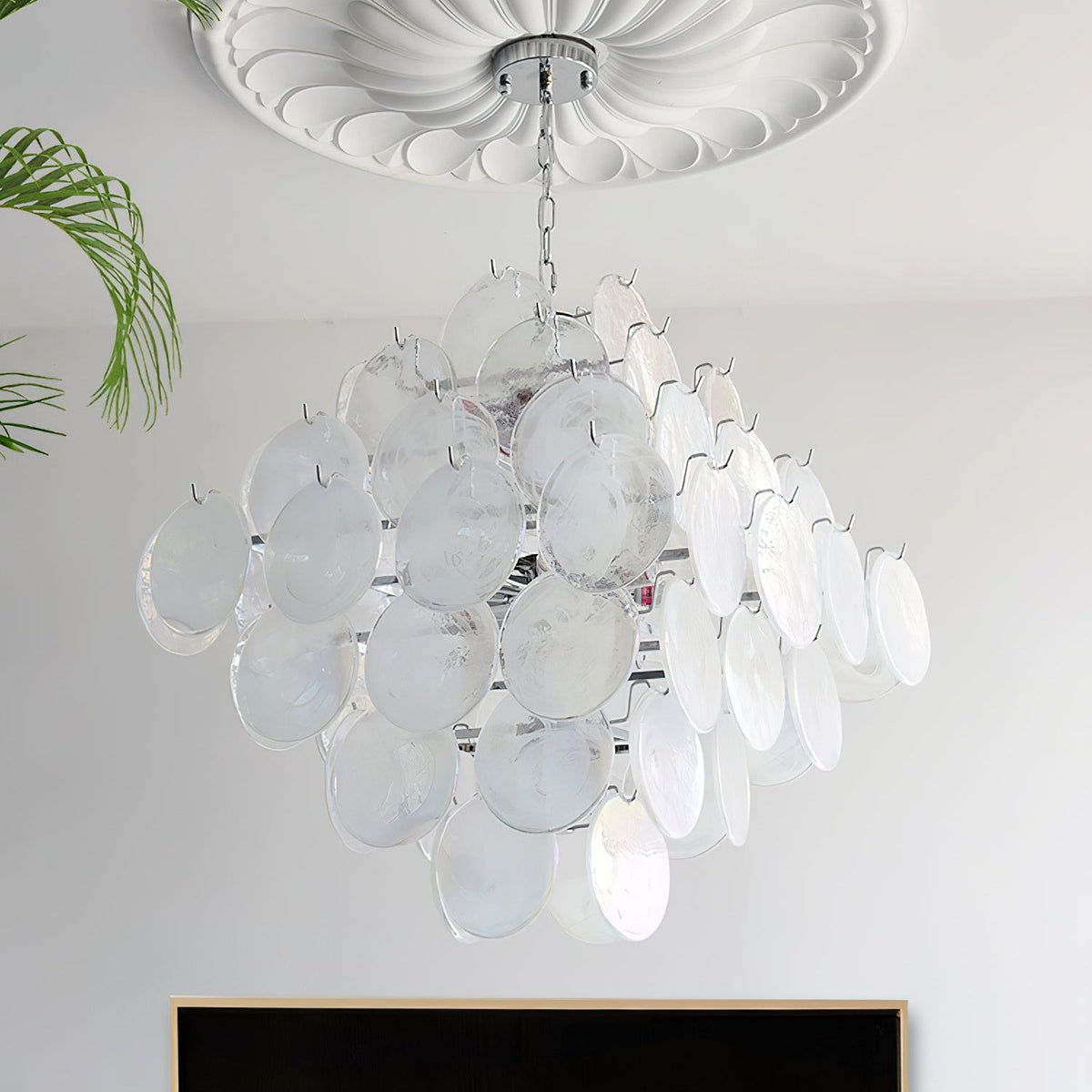 Carmosa Chandelier with Glass Disc Cascade