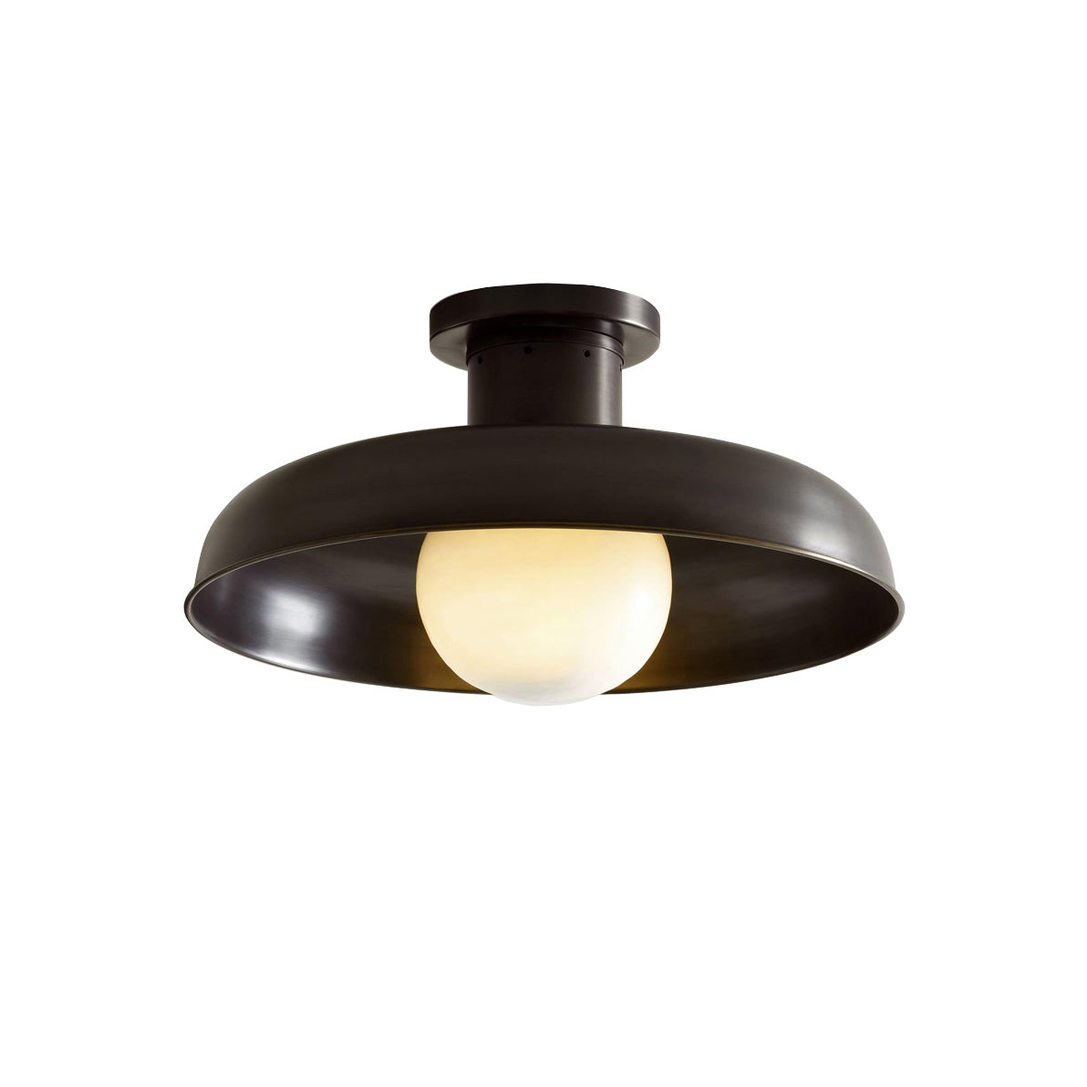 Quasar Modern Minimalist Glass Semi Flush Ceiling Lamp