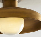 Quasar Modern Minimalist Glass Semi Flush Ceiling Lamp