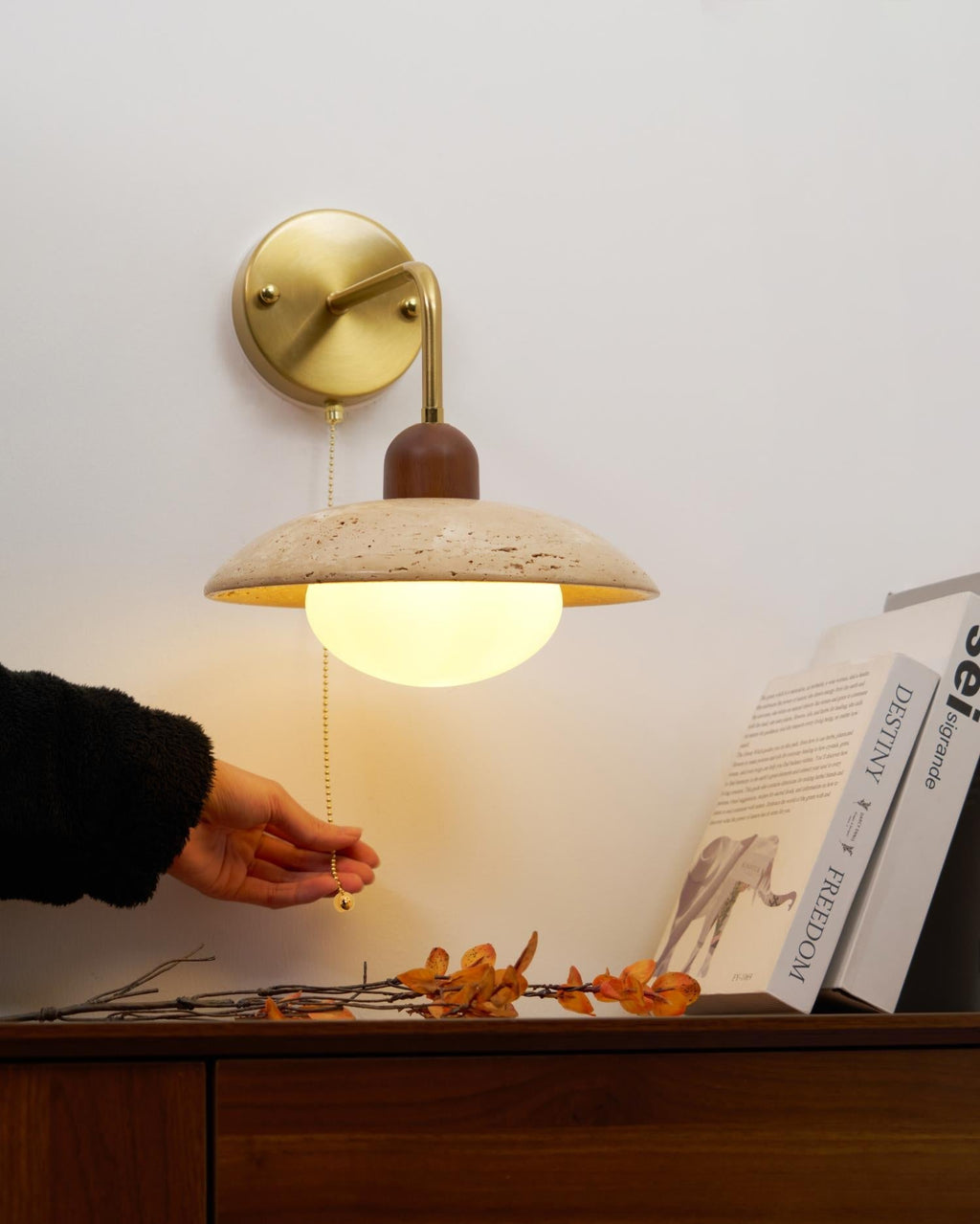 Cavone Travertine Wall Sconce