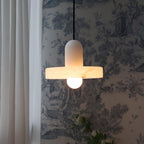 Ritta Pendant Lamp White Alabaster Vintage