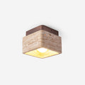 Vellin Travertine Square Flush Mount Ceiling Light