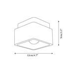 Vellin Travertine Square Flush Mount Ceiling Light