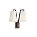 Ivmarel Vintage Industrial Double Brass Fabric Wall Lamp