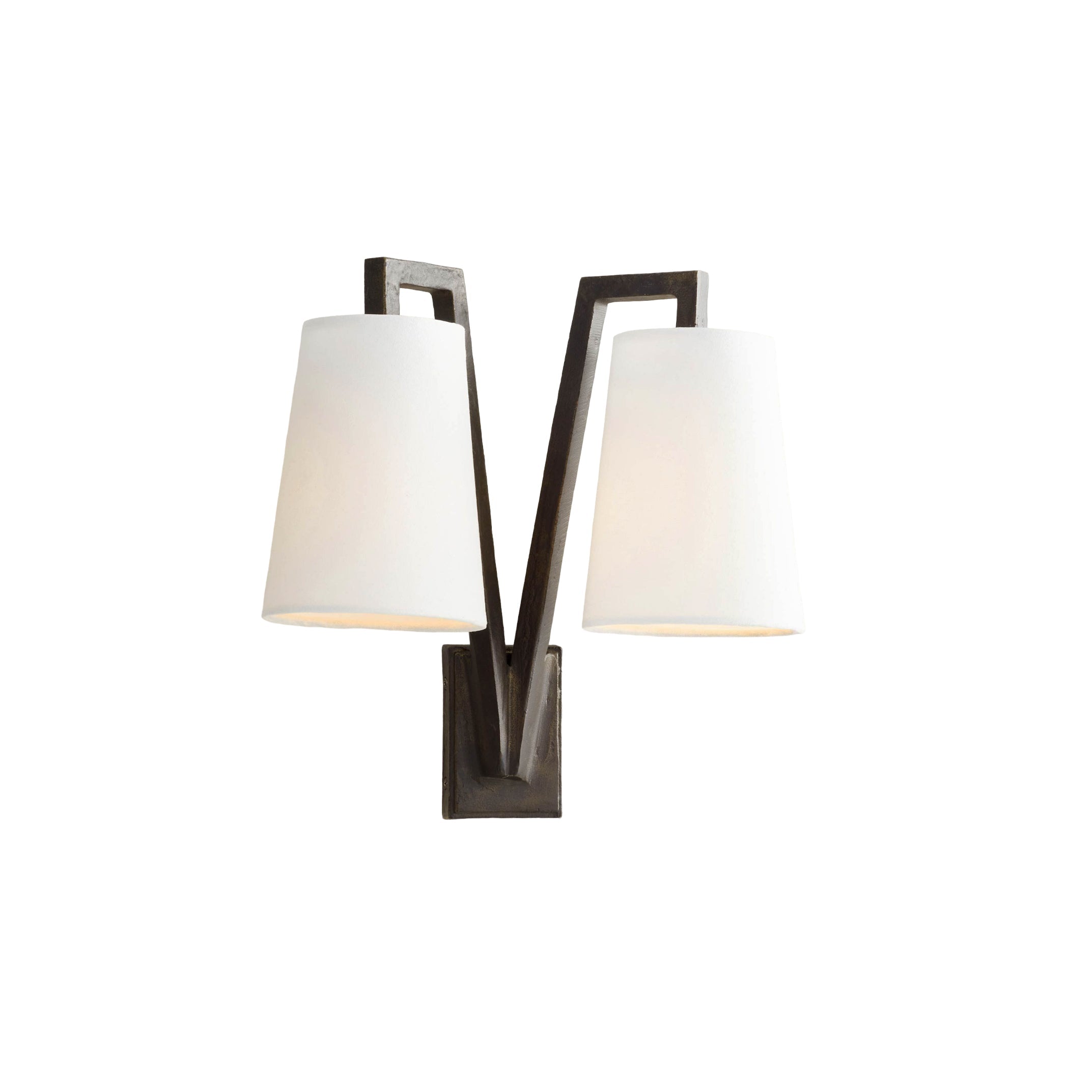 Ivmarel Vintage Industrial Double Brass Fabric Wall Lamp