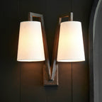 Ivmarel Vintage Industrial Double Brass Fabric Wall Lamp