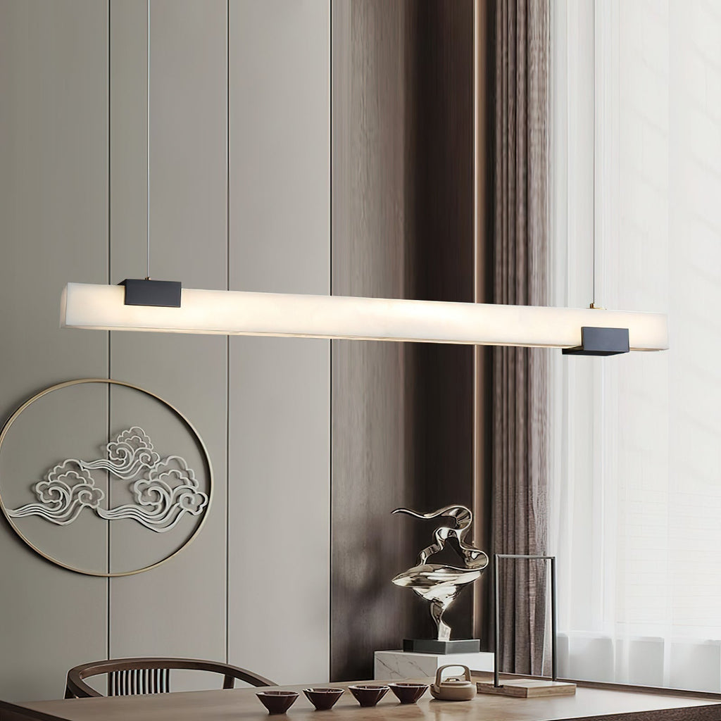 Avert  Modern Minimalist Brass Alabaster Pendant Light