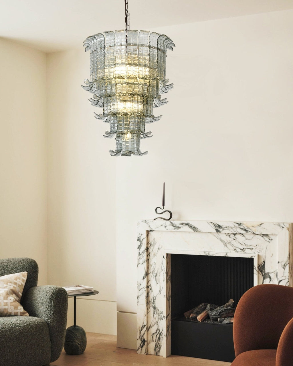 Aurora Chandelier Cascade Murano Glass Tiered Vintage