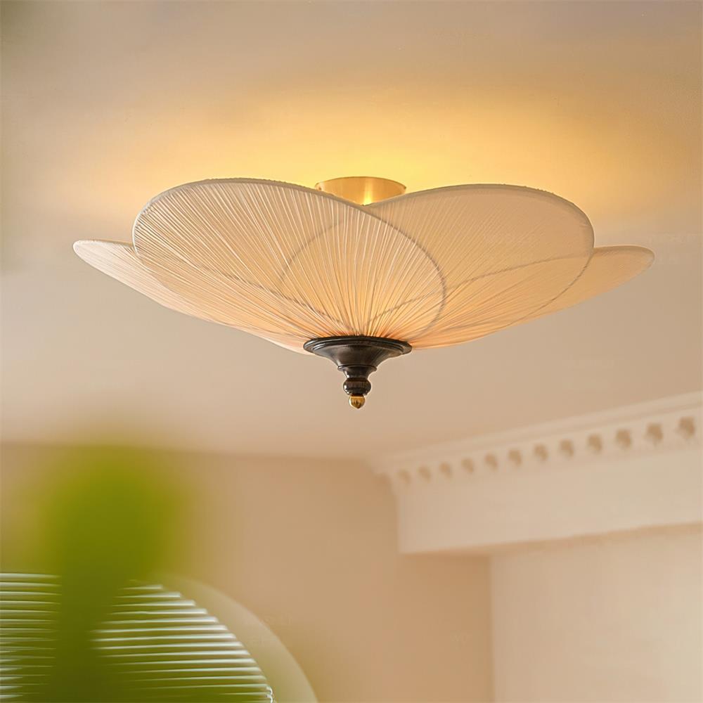 Evola Petal-Inspired Flush Mount Ceiling Light