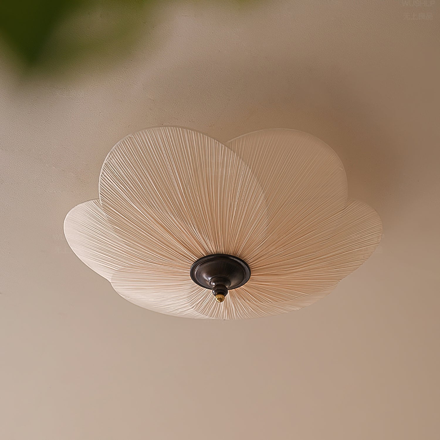 Evola Petal-Inspired Flush Mount Ceiling Light