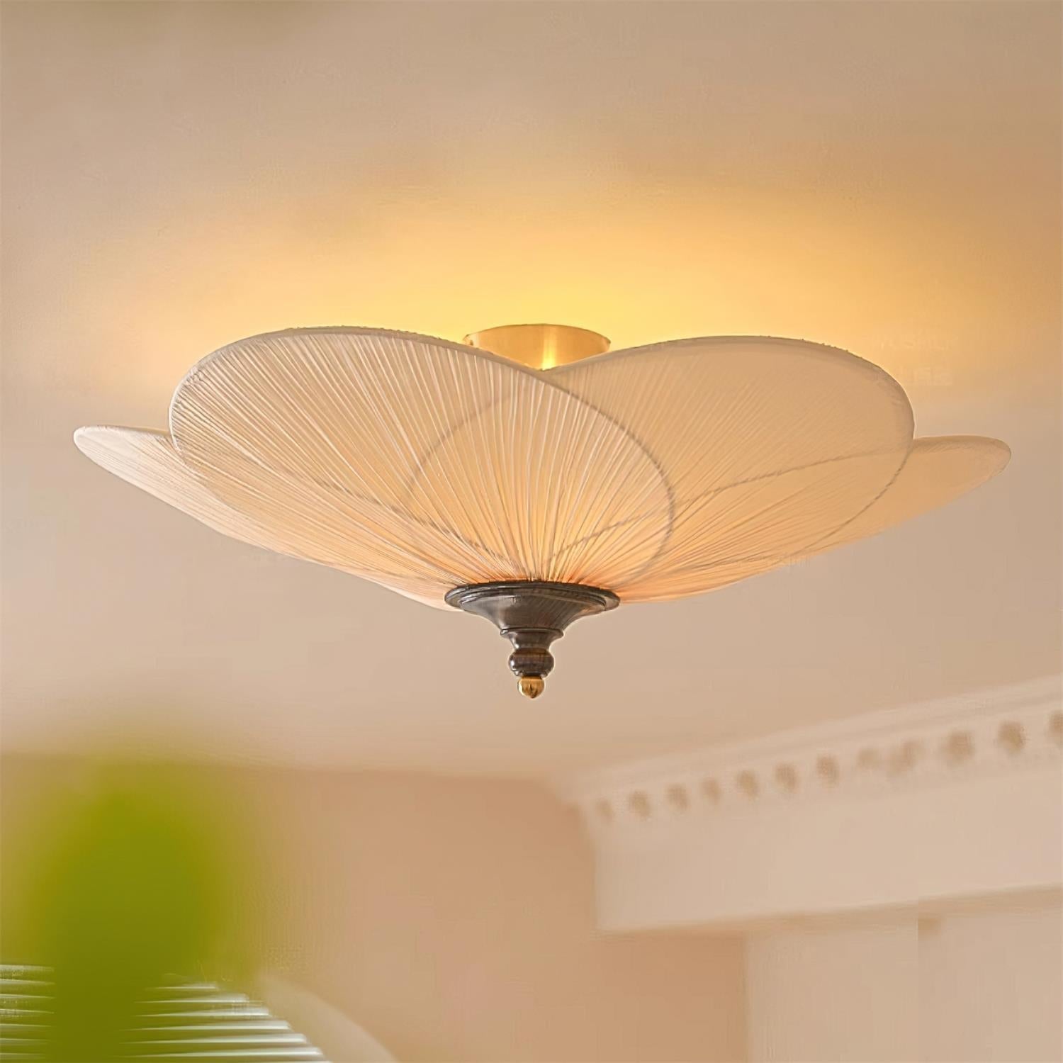Evola Petal-Inspired Flush Mount Ceiling Light