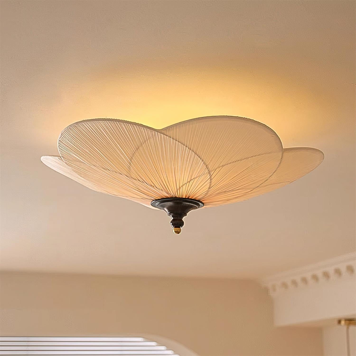 Evola Petal-Inspired Flush Mount Ceiling Light