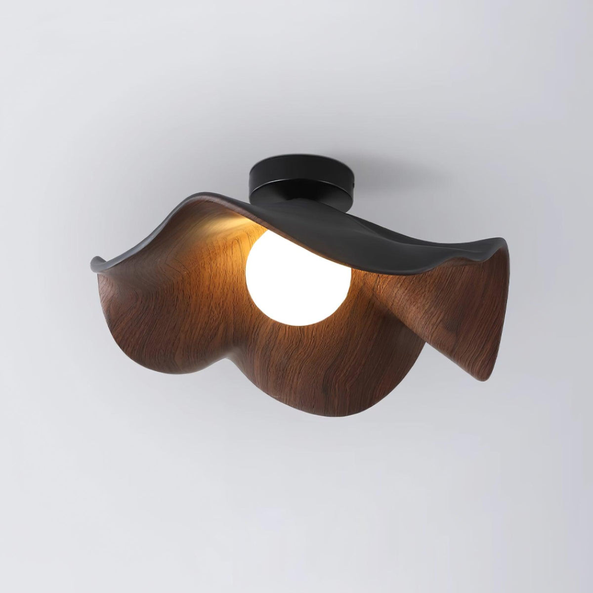 Muto Ceiling Light Wood Black&White - Letslighting