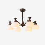 Cassia Chandelier Opal Glass Globe Arms