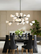 Cassius Modern Glass & Metal Chandelier