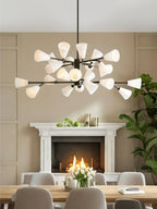 Cassius Modern Glass & Metal Chandelier