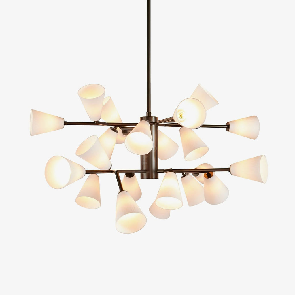 Cassius Modern Glass & Metal Chandelier