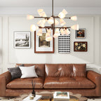 Cassius Modern Glass & Metal Chandelier