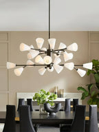 Cassius Modern Glass & Metal Chandelier