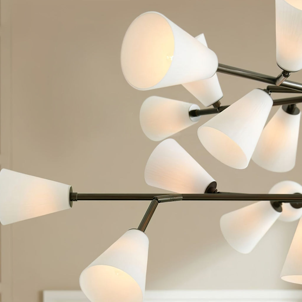 Cassius Modern Glass & Metal Chandelier