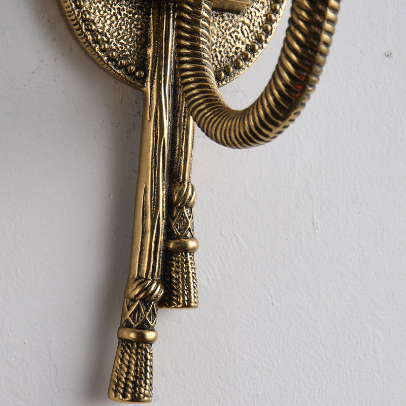 Juno Vintage Industrial Brass Sconce Wall Lamp
