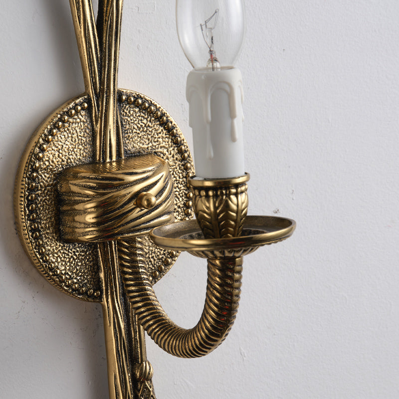 Juno Vintage Industrial Brass Sconce Wall Lamp