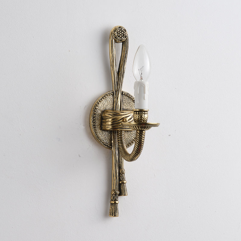 Juno Vintage Industrial Brass Sconce Wall Lamp