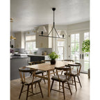 Keen Linear Modern Elegant Brass Fabric Chandelier