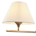 Keen Linear Modern Elegant Brass Fabric Chandelier