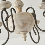 Myst Vintage Traditional Wooden Semi Flush Ceiling Light
