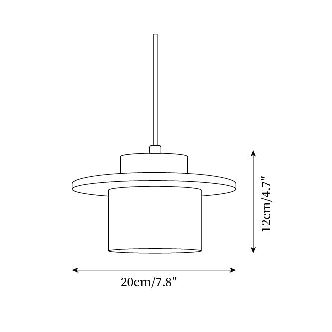 Pendant Lamp Travertine Cylinder Walnut Wood Disc Artisanal