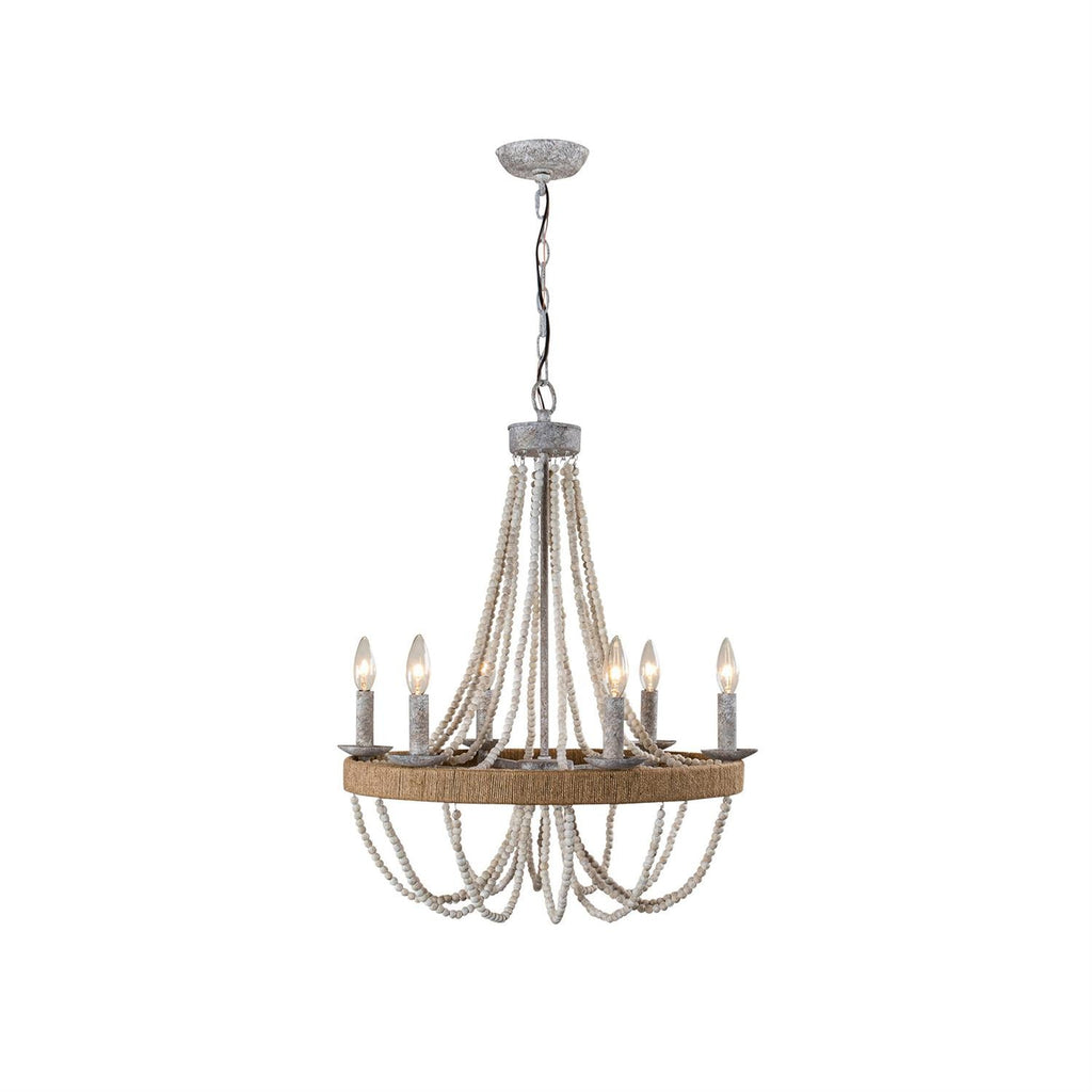 Rise Vintage Traditional Wooden Chandelier