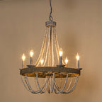 Rise Vintage Traditional Wooden Chandelier