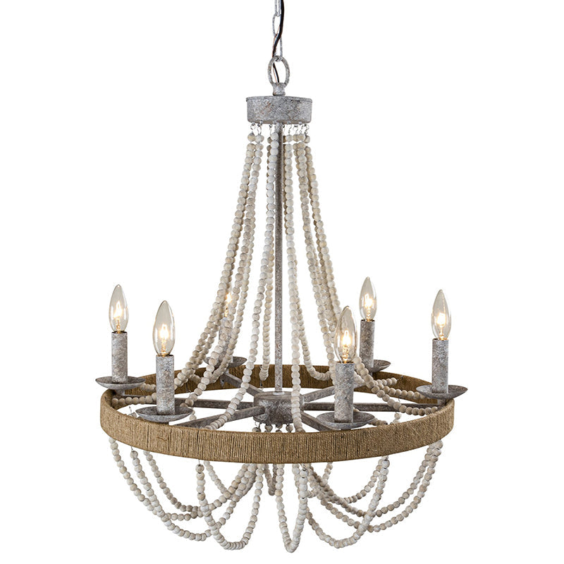 Rise Vintage Traditional Wooden Chandelier