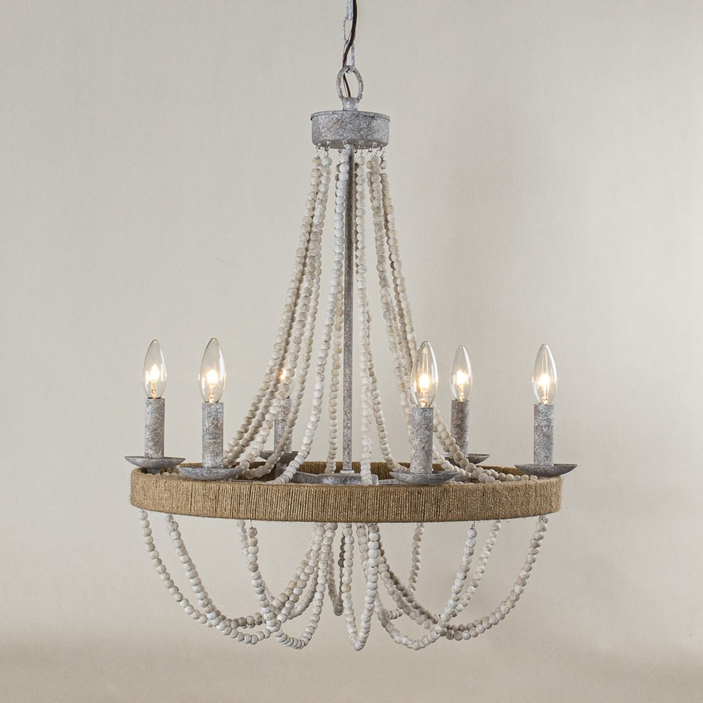 Rise Vintage Traditional Wooden Chandelier