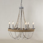 Rise Vintage Traditional Wooden Chandelier